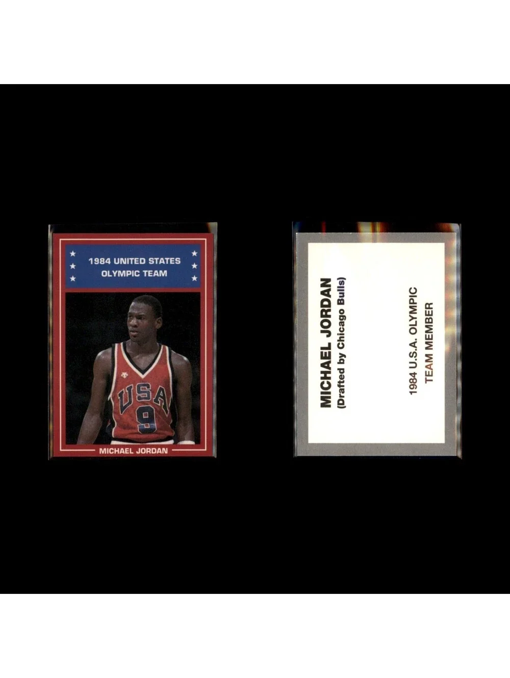 1984 United States Olympic Team Michael Jordan Red Border Oddball Card